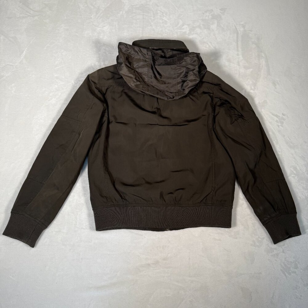 Tommy Hilfiger Bomber Jacket Men Size S Brown Pockets Full Zip Performance Coat - Picture 13 of 13